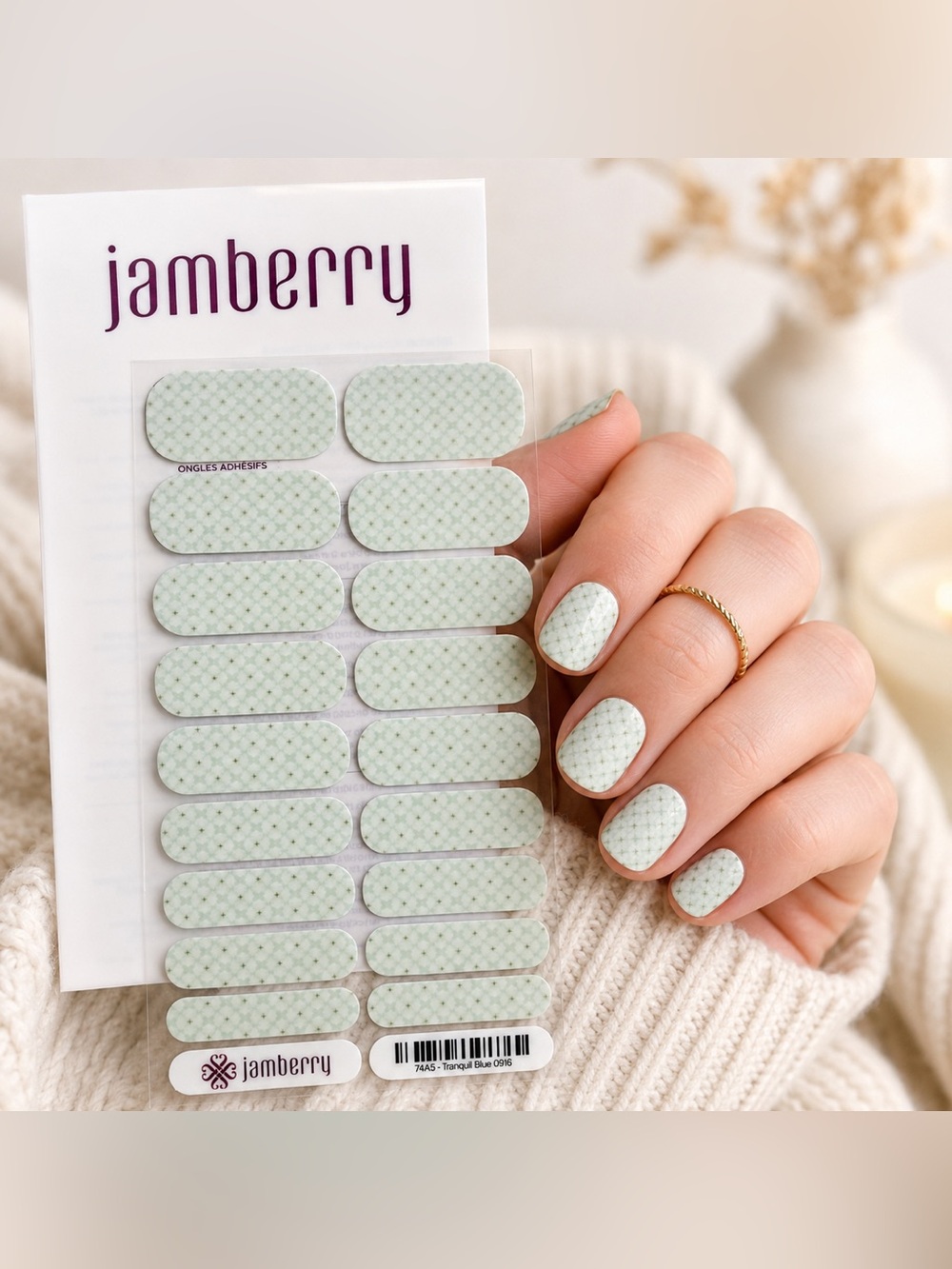 Jamberry Nail Wrap: Tranquil Blue